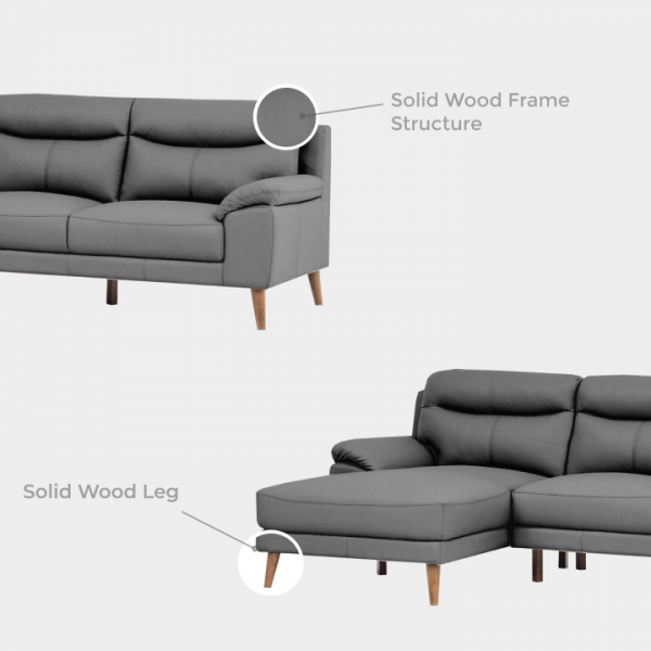 Goodnite Full Leather LShape Sofa WAVPAY